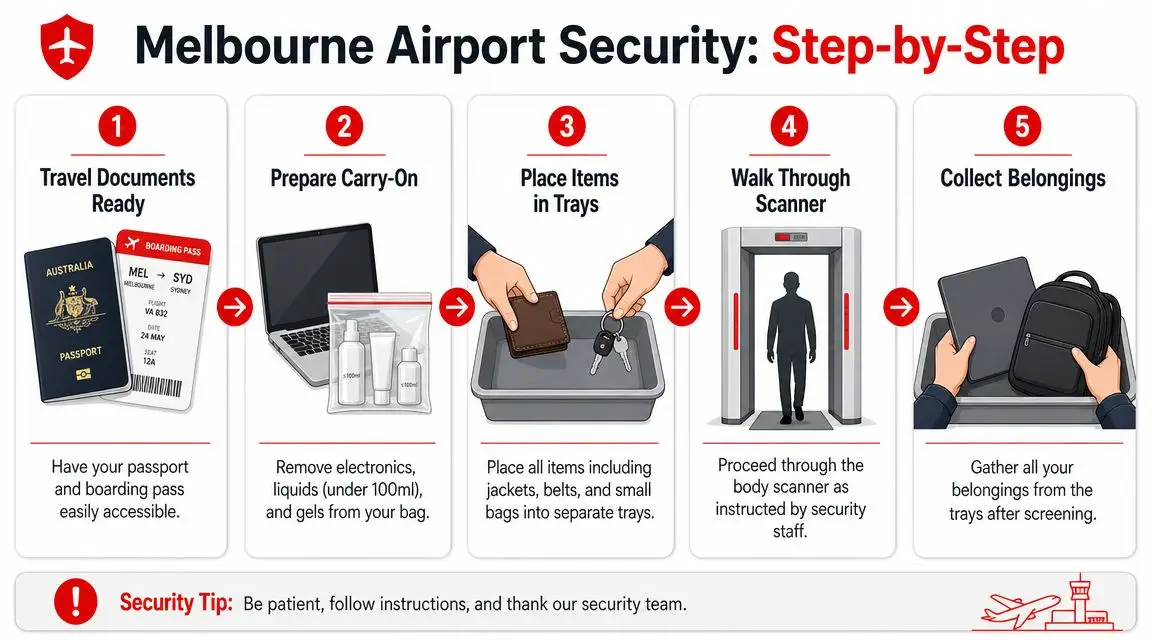 Airport Security Melbourne: Smooth Travel Tips 2026 1 The Complete Melbourne Airport Security Screening Process