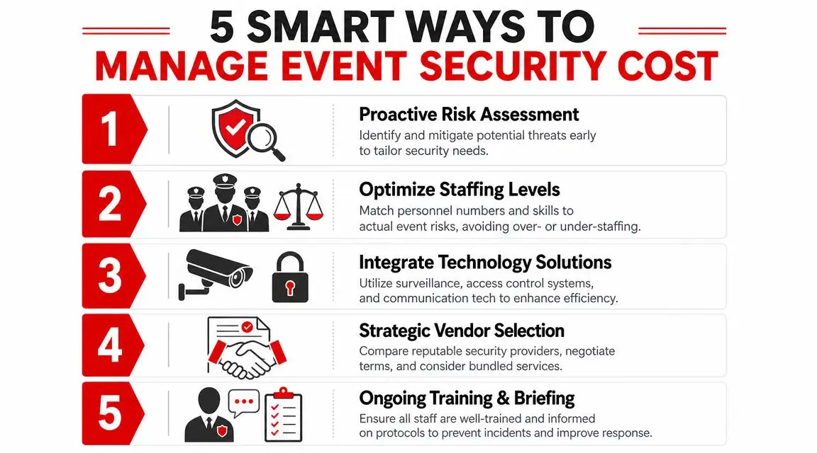 5 Smart Ways to Manage Your Event Security Cost