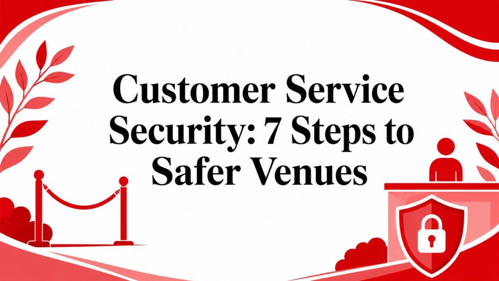 Customer Service Security: 7 Steps to Safer Venues 4 customer service security venue safety