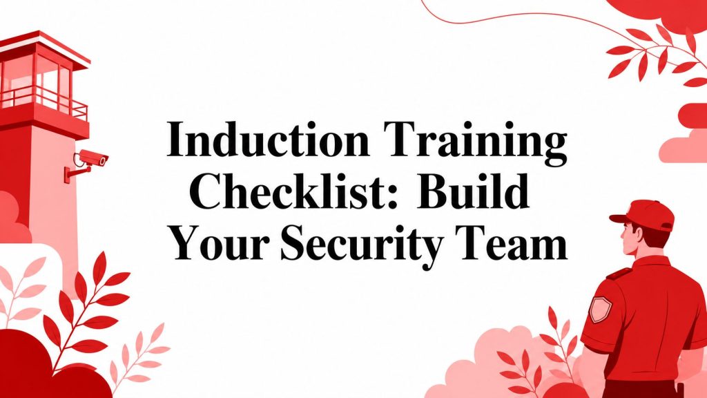 induction training checklist security team