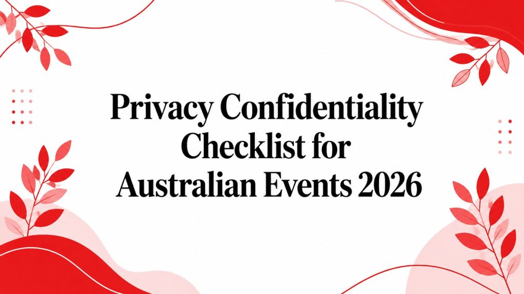 privacy confidentiality event checklist