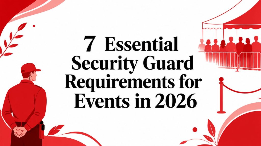 security guard requirements for events security guard