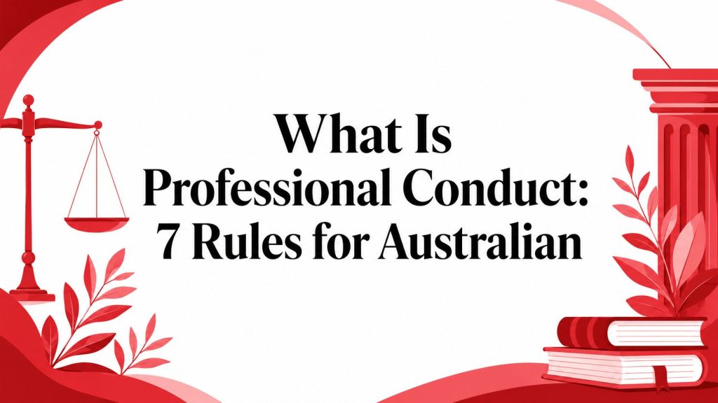 What Is Professional Conduct: 7 Rules for Australian 1 what is professional conduct law rules
