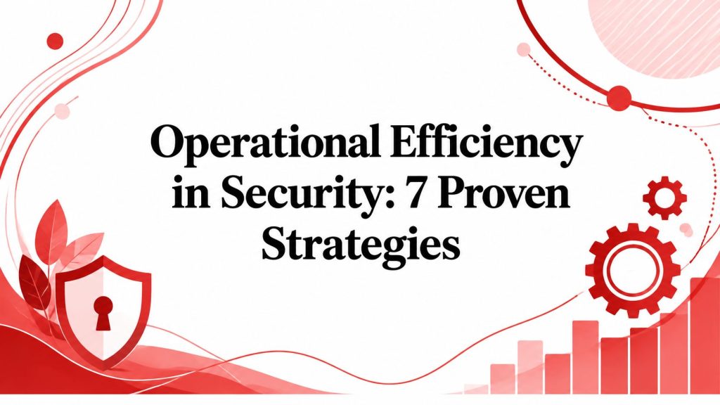 Operational Efficiency in Security: 7 Proven Strategies 1 operational efficiency security strategy