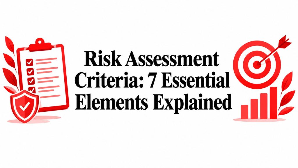 Risk Assessment Criteria: 7 Essential Elements Explained 1 risk assessment criteria risk analysis