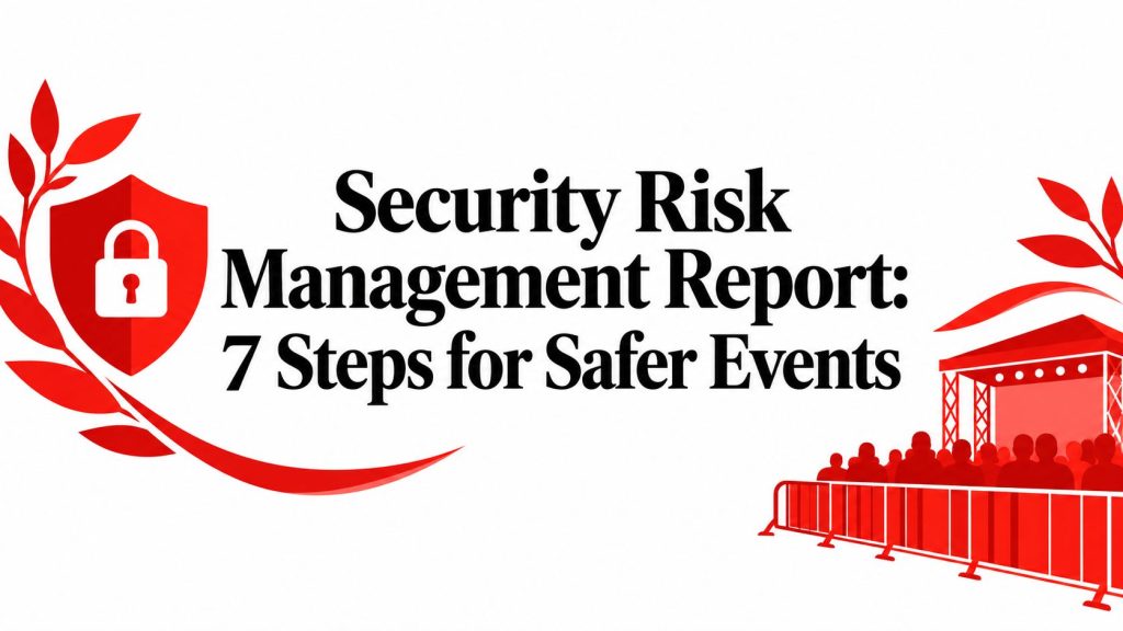 Security Risk Management Report: 7 Steps for Safer Events 5 security risk management report event security