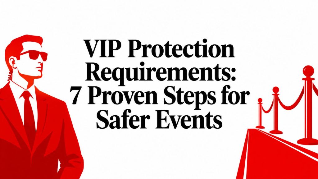 VIP Protection Requirements: 7 Proven Steps for Safer Events 10 vip protection requirements security guard