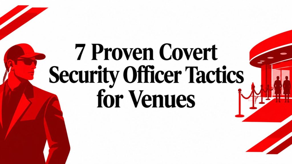 7 Proven Covert Security Officer Tactics for Venues 1 covert security officer security tactics